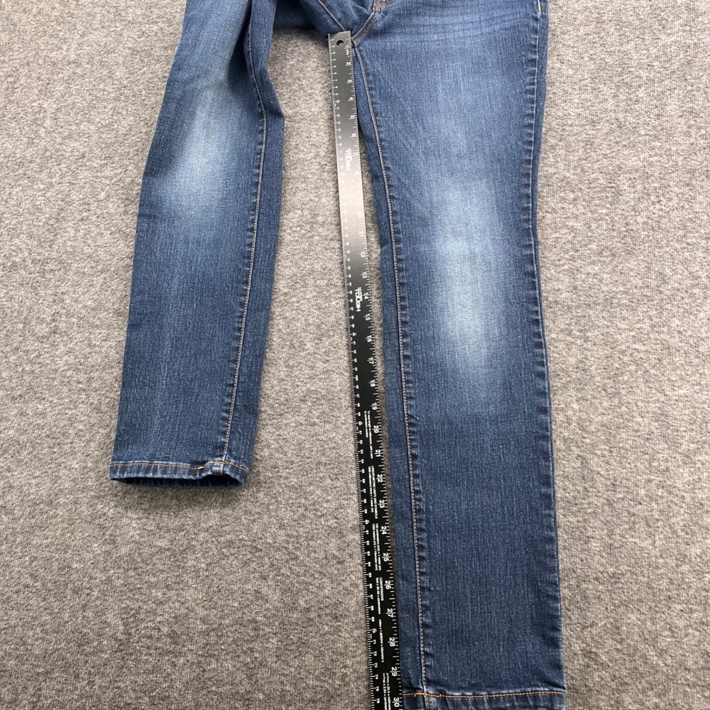 Old Navy Original Straight Jeans Womens 4 Medium Wash Stretch Blue Denim Pants - Picture 12 of 14